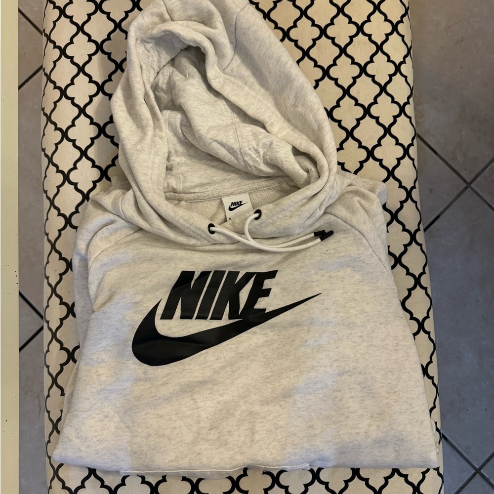 Women’s Gray and White Nike Hoodie